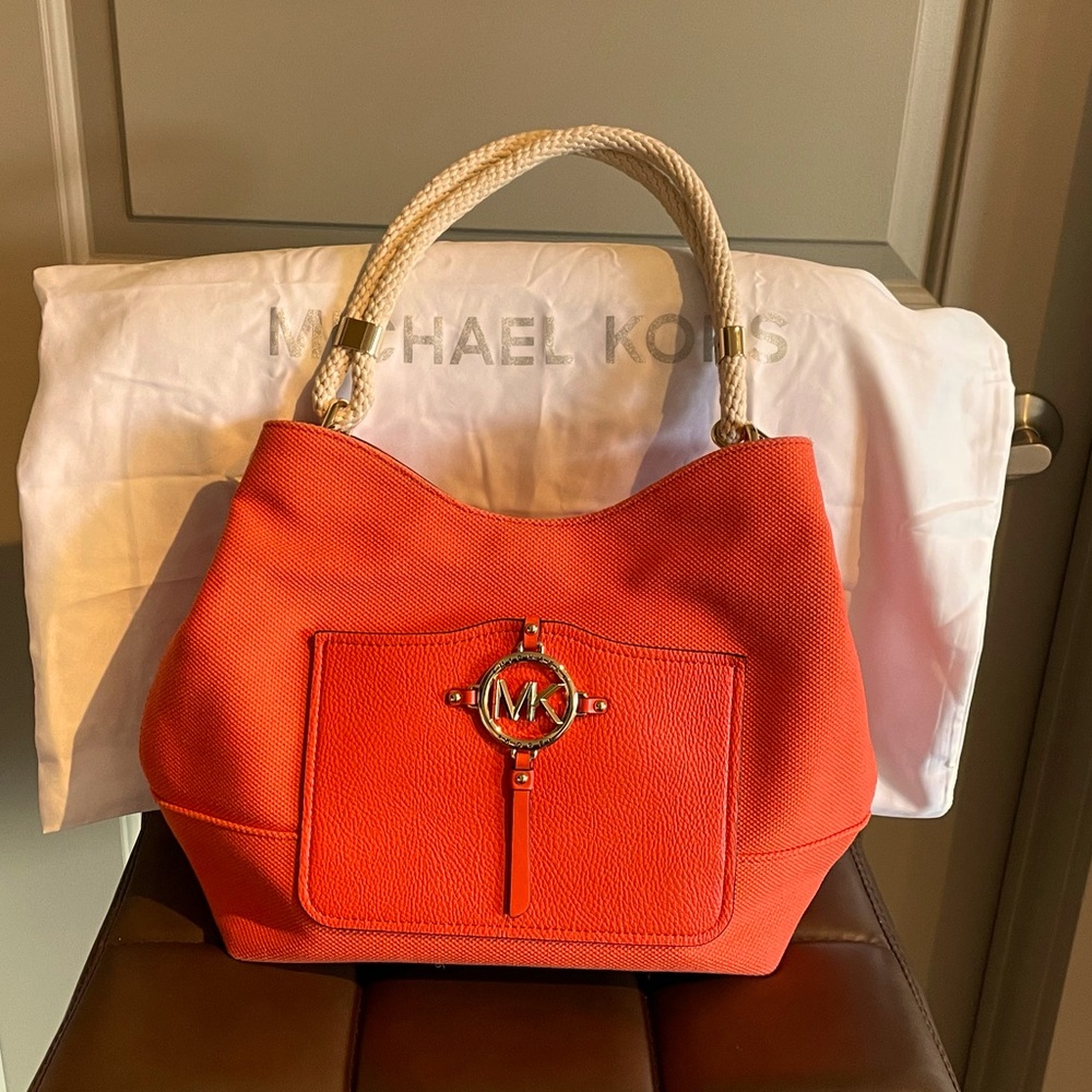 Orange Michael Kors shoulder bag